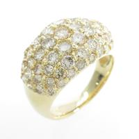 K18YG パヴェ ダイヤモンドリング