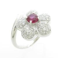 PT フラワー ルビーリング