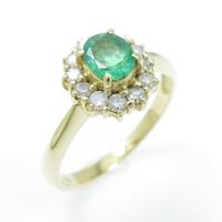 K18YG エメラルドリング