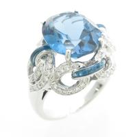 750WG ブルートパーズリング