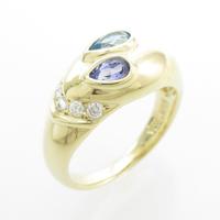 750YG カラーストーンリング