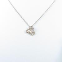 K18PG ハート ダイヤモンドネックレス