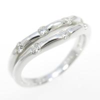 K18WG ダイヤモンドピンキーリング