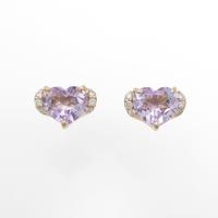 エテ ハート アメジストピアス