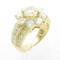 K18YG ダイヤモンドリング 0．562ct・LY・VS2・VG