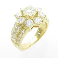 K18YG ダイヤモンドリング 0．562ct・LY・VS2・VG