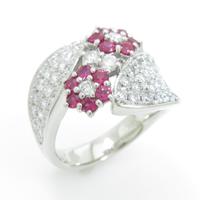 PT フラワー ルビーリング