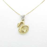 750YG／750WG／K18YG ハクチョウ シトリンネックレス