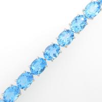 K14WG ブルートパーズブレスレット