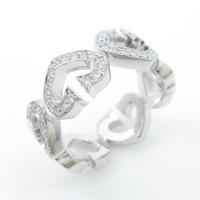 カルティエ Cハート フルダイヤ リング