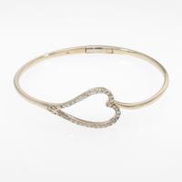 K18PG ハート ダイヤモンドバングル