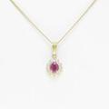 K18YG ルビーネックレス