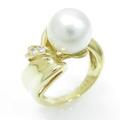 K18YG アコヤパールリング