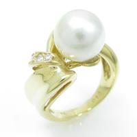 K18YG アコヤパールリング