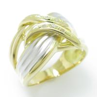 K18YG／PT ダイヤモンドリング