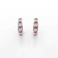 K18WG ルビーイヤリング