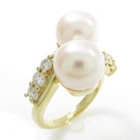K18YG アコヤパールリング