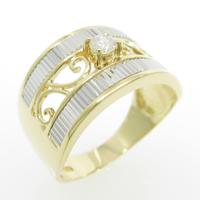 K18YG／PT ダイヤモンドリング