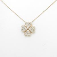 K18PG クローバー ダイヤモンドネックレス