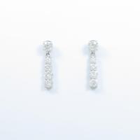 PT／K18WG ダイヤモンドピアス