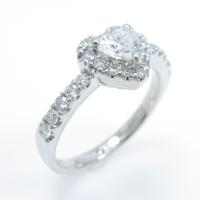 ポンテヴェキオ ハート リング 0．222ct・E・SI1・ハートシェイプ