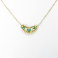 K18YG エメラルドネックレス