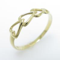 K18YG ハート リング