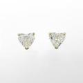 【リメイク】K18YG／ST ダイヤモンドピアス 0．348ct・0．349ct・E?F・SI1・ハートシェイプ