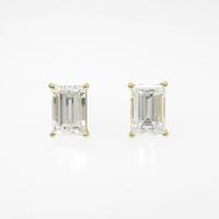 【リメイク】K18YG／ST ダイヤモンドピアス 0．489ct・0．517ct・F・VS2?SI1・ファンシーカット