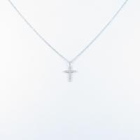 【リメイク】K10WG クロス ダイヤモンドネックレス