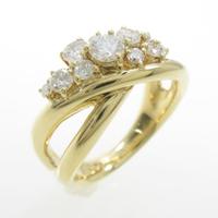 K18YG ダイヤモンドリング