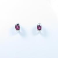 K18WG ガーネットピアス10％引き