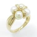 K18YG アコヤパールリング
