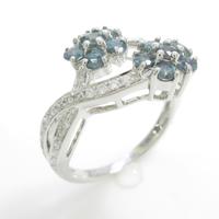 K18WG フラワー アメジストリング