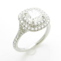 ティファニー ソレスト リング 0．91ct・F・VS1・クッションカット