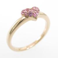 ポンテヴェキオ ハート ピンクサファイヤリング