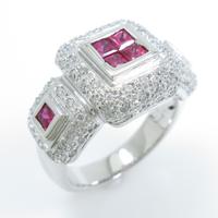 K18WG ルビーリング