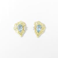 K18YG ブルートパーズピアス