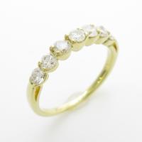 K18YG ハーフエタニティ ダイヤモンドリング