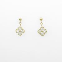 【リメイク】K18YG フラワー ダイヤモンドピアス