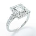 プラチナダイヤモンドリング 0．499ct・H・VS1・エメラルドカット