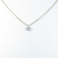 K18WG／K18YG ダイヤモンドネックレス 0．366ct・FLOP・SI110％引き