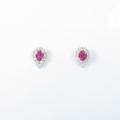 K18WG ルビーピアス
