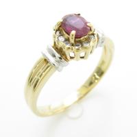 K18YG／PT ルビーリング