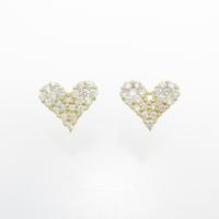 【リメイク】K18YG ハート ダイヤモンドピアス10％引き