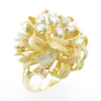 750スリーカラー ダイヤモンドリング