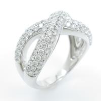 K18WG パヴェ ダイヤモンドリング