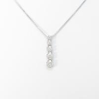 K18WG ダイヤモンドネックレス