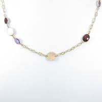 585PG／585YG カラーストーンネックレス