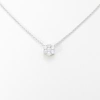 K18WG フラワー ダイヤモンドネックレス